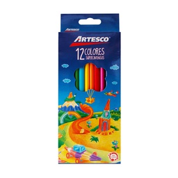 CRAYON DE MADERA ARTESCO LARGO 12 COLORES