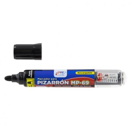 MARCADOR FAST P/PIZARRA MP69 P/REDONDA NEGRO