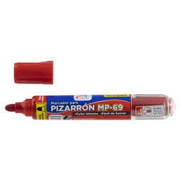 MARCADOR FAST P/PIZARRA MP69 P/REDONDA ROJO
