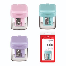 SACAPUNTAS FABER CASTELL COLORES PASTEL C/DEPOSITO CX30