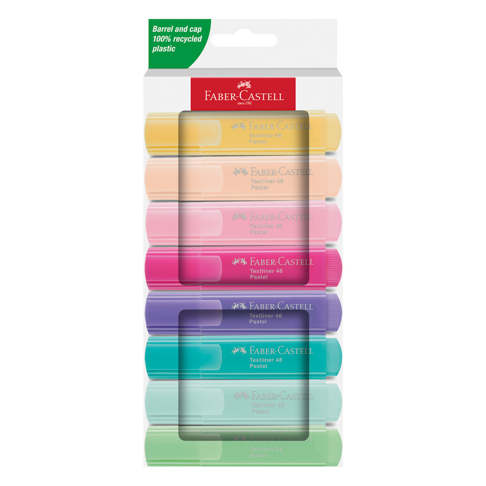 RESALTADOR 4658 FABER CASTELL 8 COLORES PASTEL