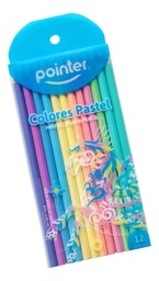 CRAYON DE MADERA POINTER LARGO PASTEL 12 COL.