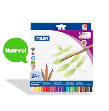 CRAYON MADERA MILAN LARGO HEXAG. 24 COLORES