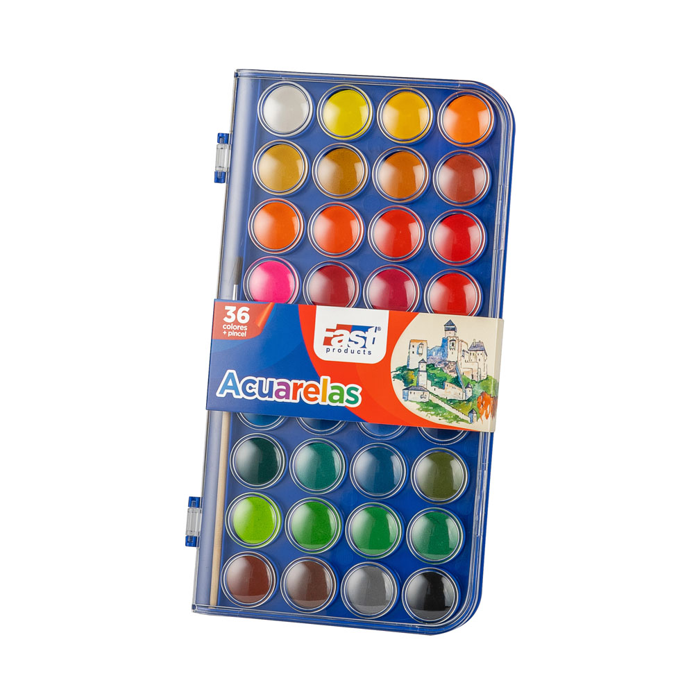 ACUARELA FAST ESTUCHE AC-36 36 COLORES