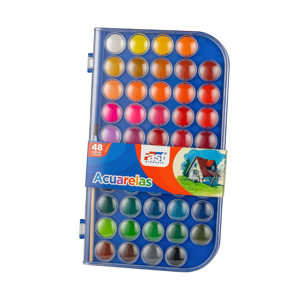 [DIST05163] ACUARELA FAST ESTUCHE AC-48 48 COLORES