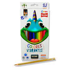 CRAYON DE MADERA SCRIBE TRIANG. C/SACAPUNTAS 13 COLORES