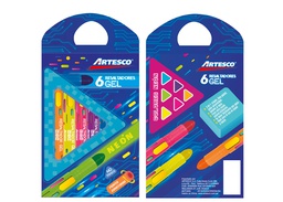 CRAYON SEDA ARTESCO NEON 6 COLORES