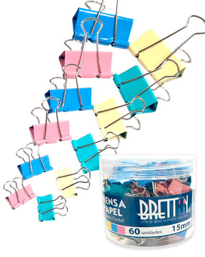 [DIST05193] PRENSA PAPEL BRETTON 15MM (CX60) COLORES SURTIDOS