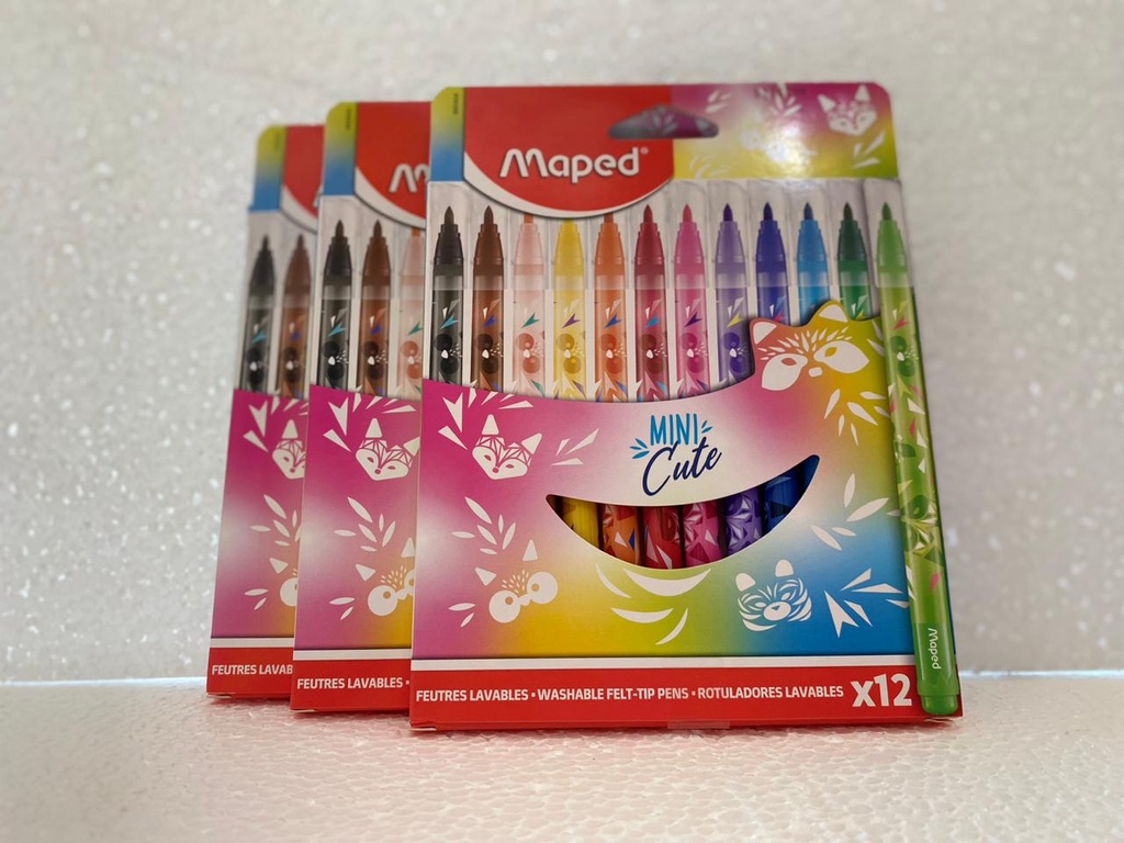 MARCADOR MAPED 845404 ESTUCHE MINI CUTE 12 COLORES