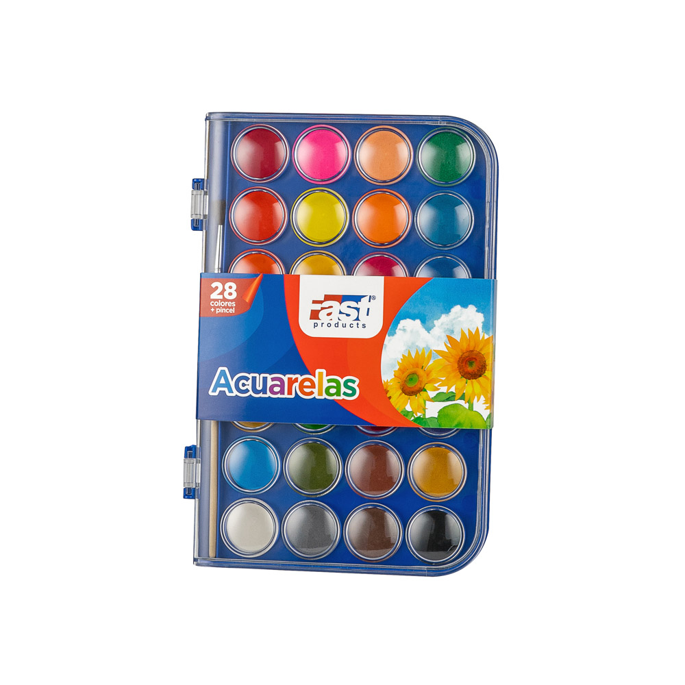 ACUARELA FAST ESTUCHE AC-28 28 COLORES