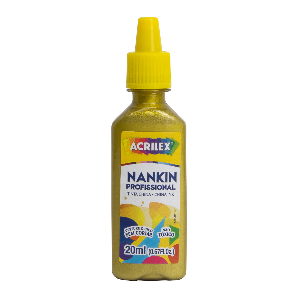 TINTA CHINA ACRILEX 20ML COLORES METALICOS