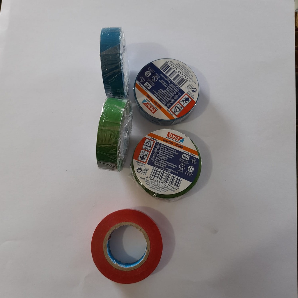 CINTA DE AISLAR TESA  ROJO 10MTS X 15MM