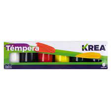 TEMPERA KREA ESCOLAR 6 COLORES 20ML