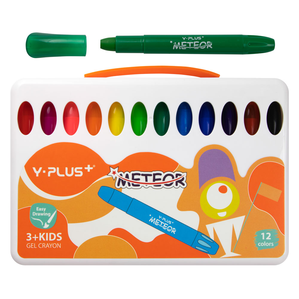 CRAYON GEL Y-PLUS 190108 METEOR 12 COLORES