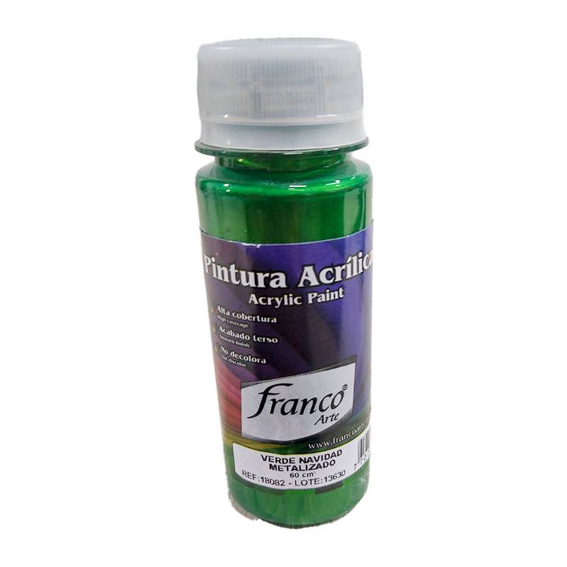 PINTURA ACRILICA 60ML FRANCO VERDE NAVIDAD METALIZADO