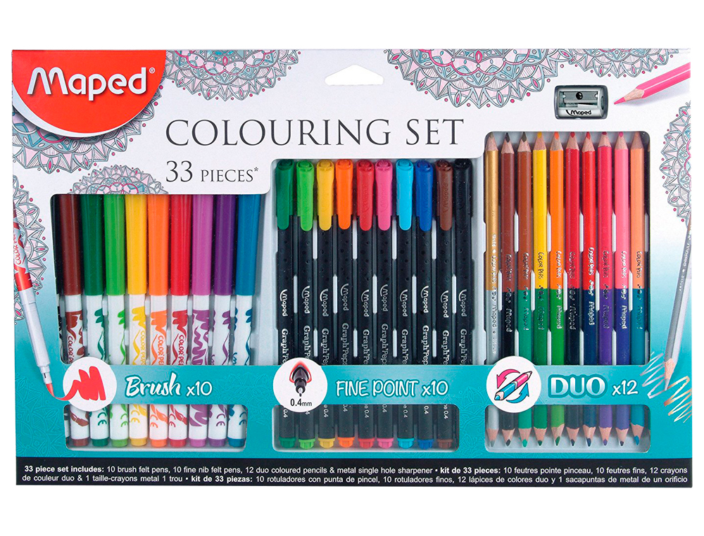 SET DE MARCADORES MAPED 897417 COLORING 33 PIEZAS