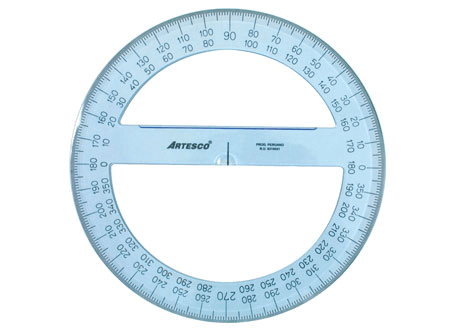 [DIST02594] TRANSPORTADOR ARTESCO 360° GRANDE TRANSPARENTE