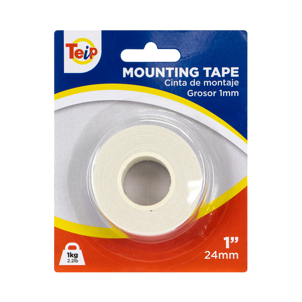 CINTA ADHESIVA TEIP MOUNTING 1" X 1.5MTS