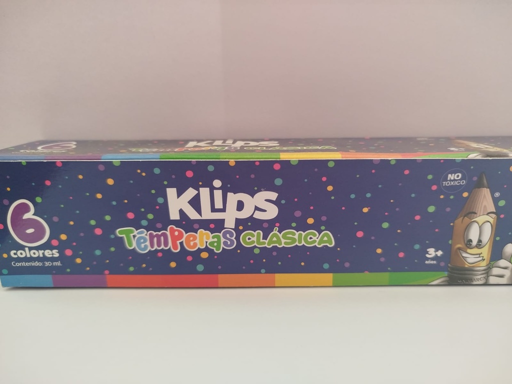 TEMPERA CLASICA KLIPS 30ML 6 COLORES