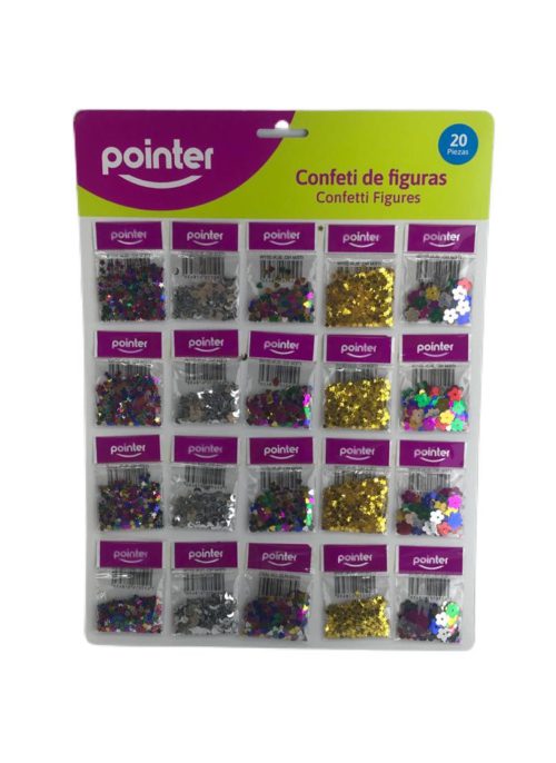 CARTON CONFETI POINTER MULTICOLOR (CX20)
