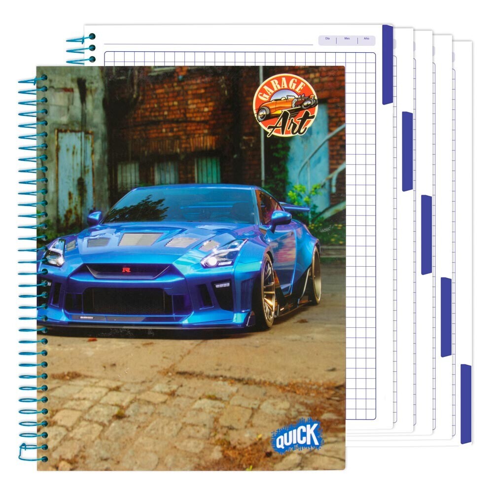 CUADERNO ESPIRAL QUICK 200H CUA/RAY GARAGE ART