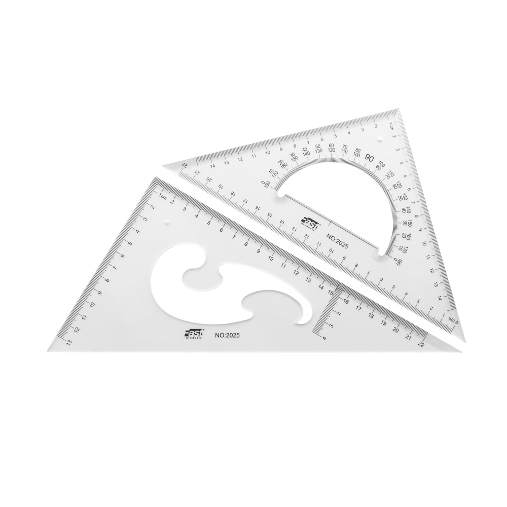 [DIST05071] ESCUADRA ACRILICA FAST 2025 22CM SETX2