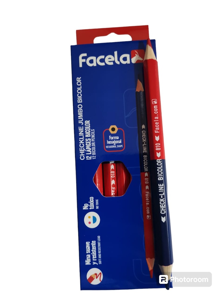 CRAYON FACELA BI-COLOR CHECK LINE P/ALBAÑIL