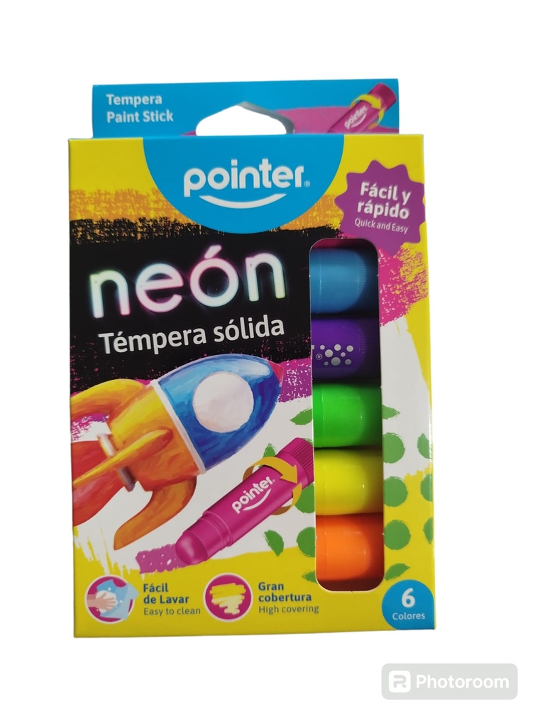 CRAYON TEMPERA SOLIDA POINTER 6 COL. NEON TS-22148-N