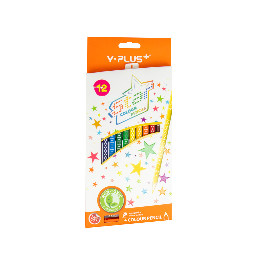 CRAYON DE MADERA Y-PLUS 23010 STAR 12 COLORES