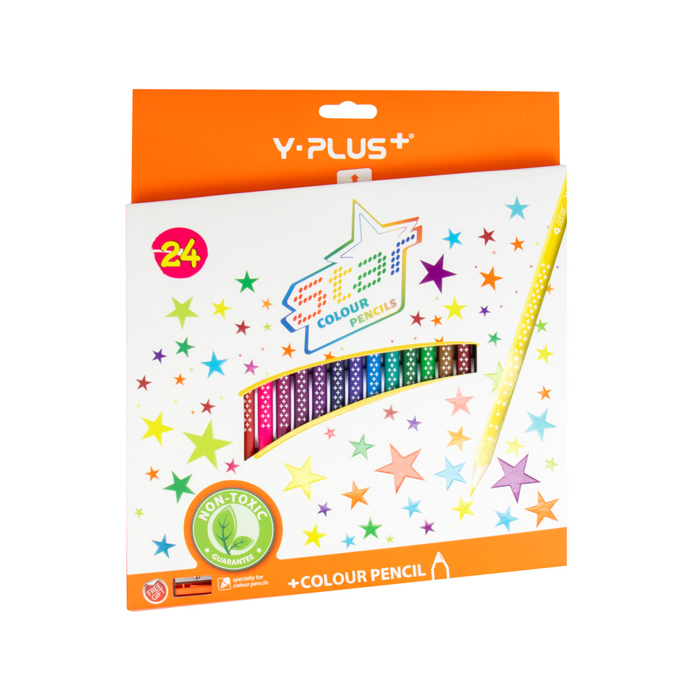 CRAYON DE MADERA Y-PLUS 23020 STAR 24 COLORES