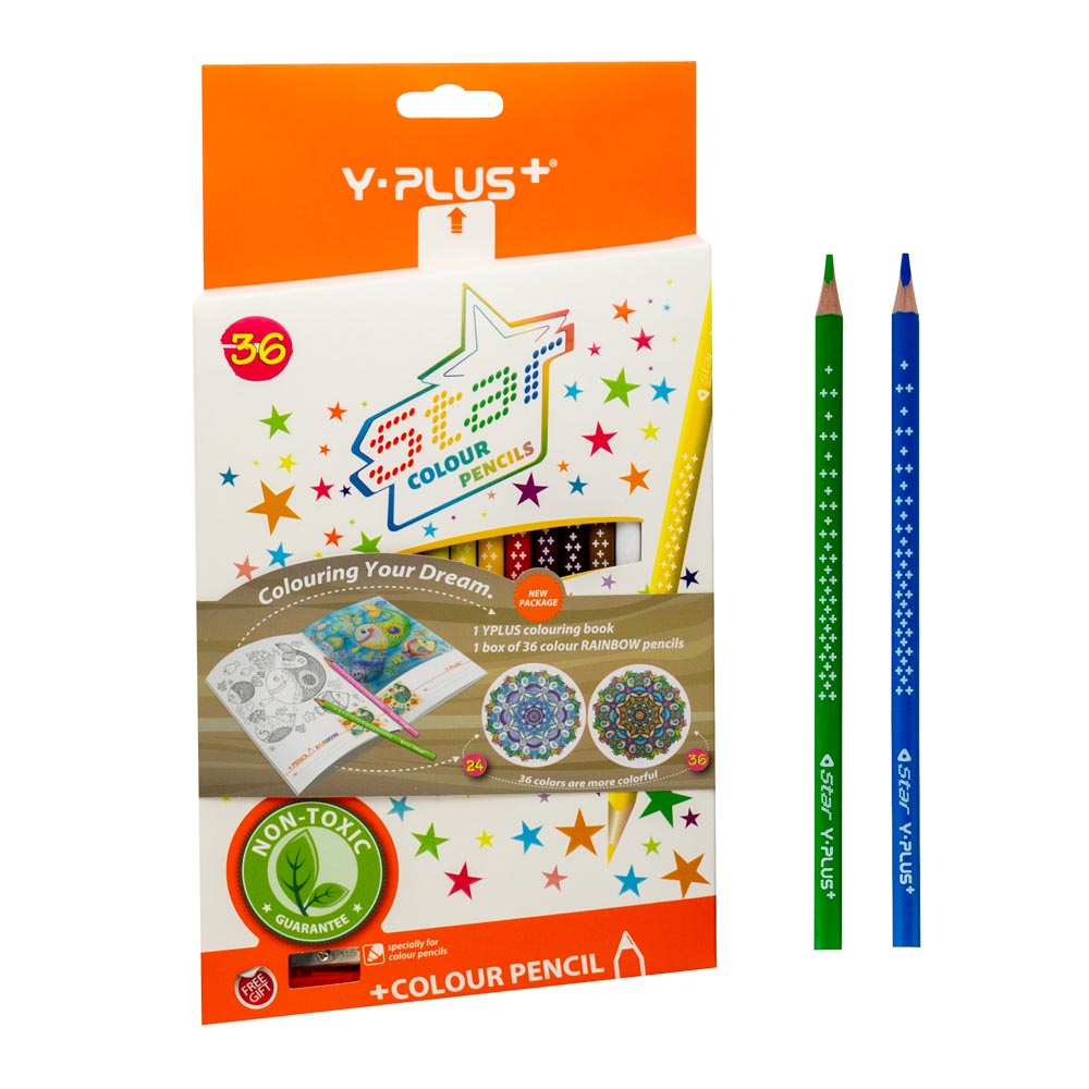 CRAYON DE MADERA Y-PLUS 23050 STAR 36 COLORES