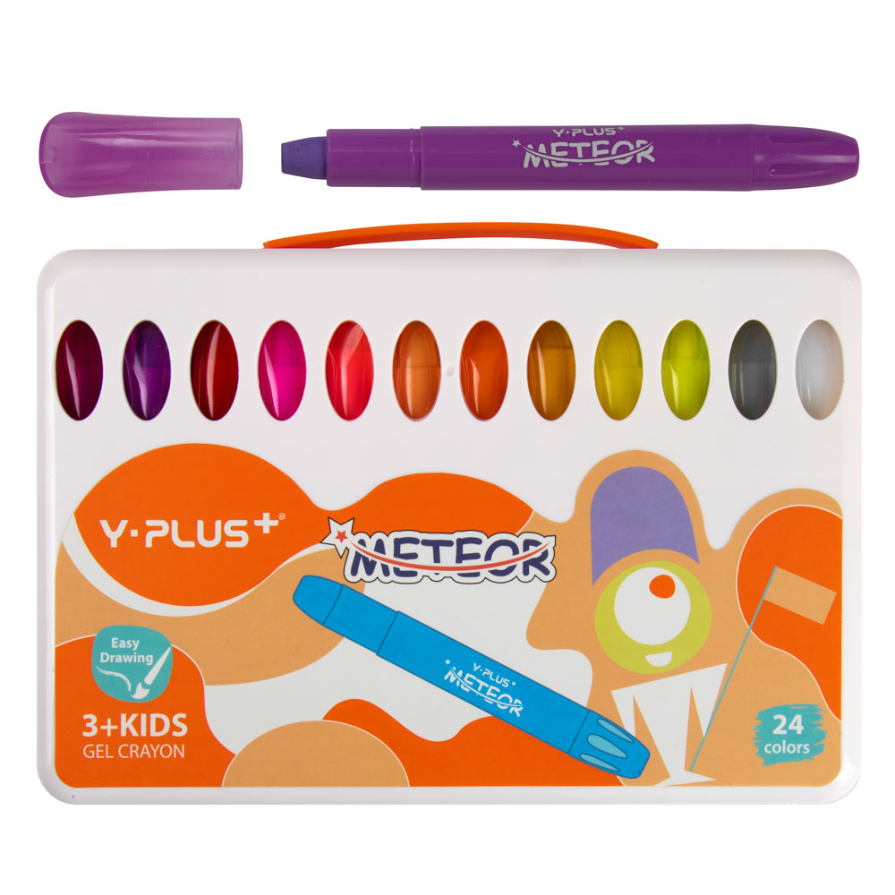CRAYON GEL Y-PLUS 190208 METEOR 24 COLORES