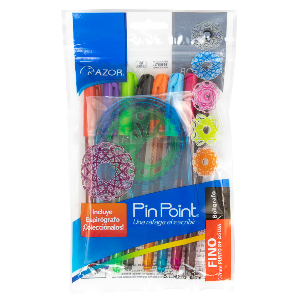 BOLIGRAFO AZOR 6808 P/FINA 0.7MM C/ESPIROGRAFO