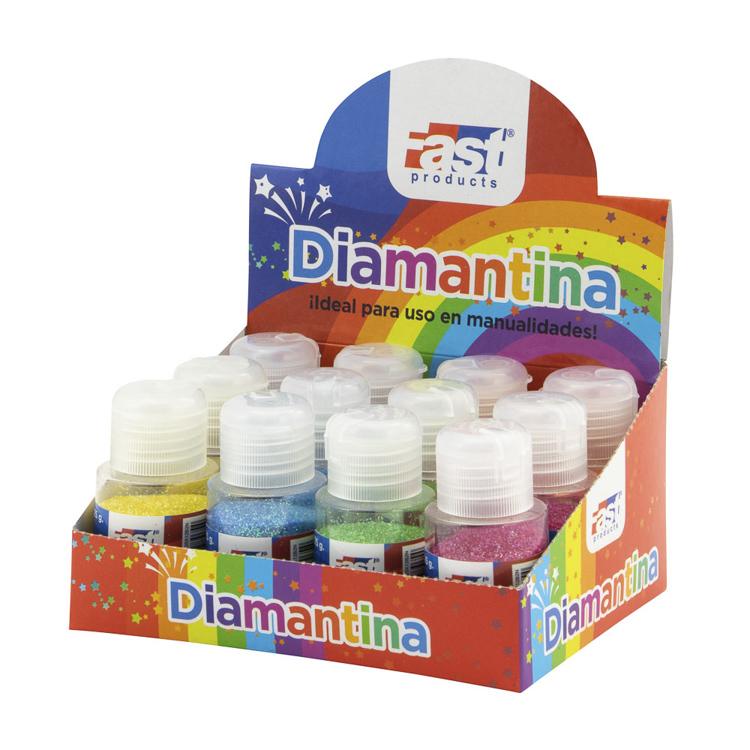 DIAMANTINA FAST BOTE 25GRS. COLORES SURTIDOS (CX12)