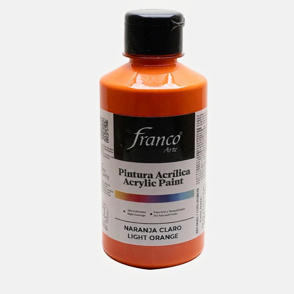 PINTURA ACRILICA FRANCO 250ML. NARANJA CLARO