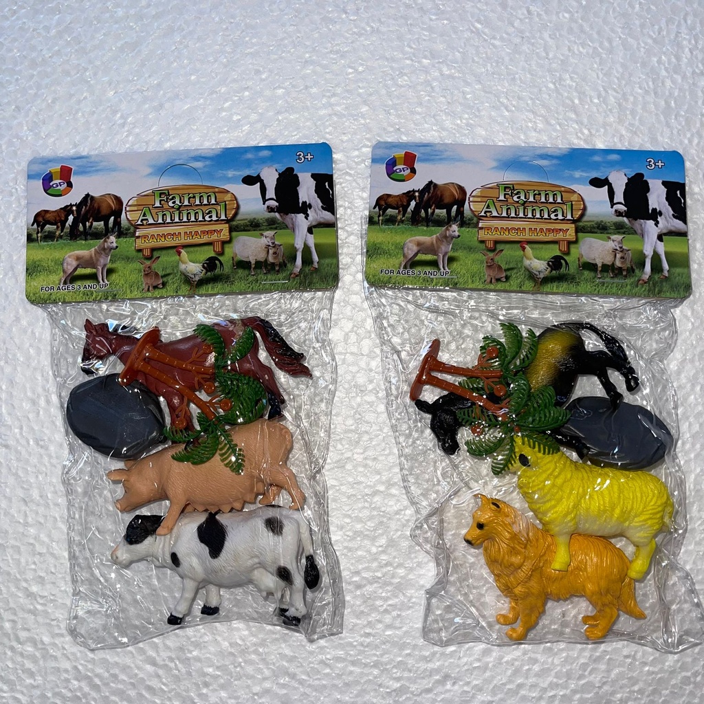 BOLSA DE ANIMALES PLASTICO GRANJA GRANDES