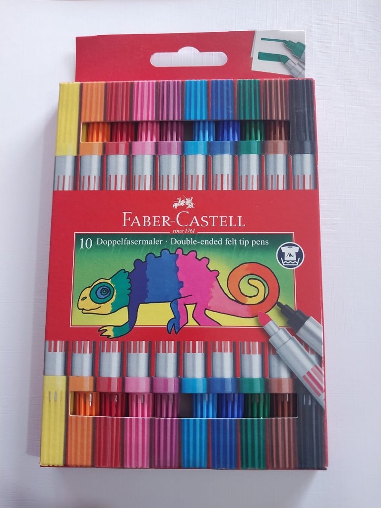 MARCADOR FABER CASTELL 151110 D/PUNTA 10 COL.