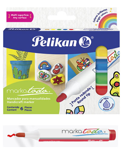 MARCADOR PELIKAN 30262116 MARKATODO 6 COL.