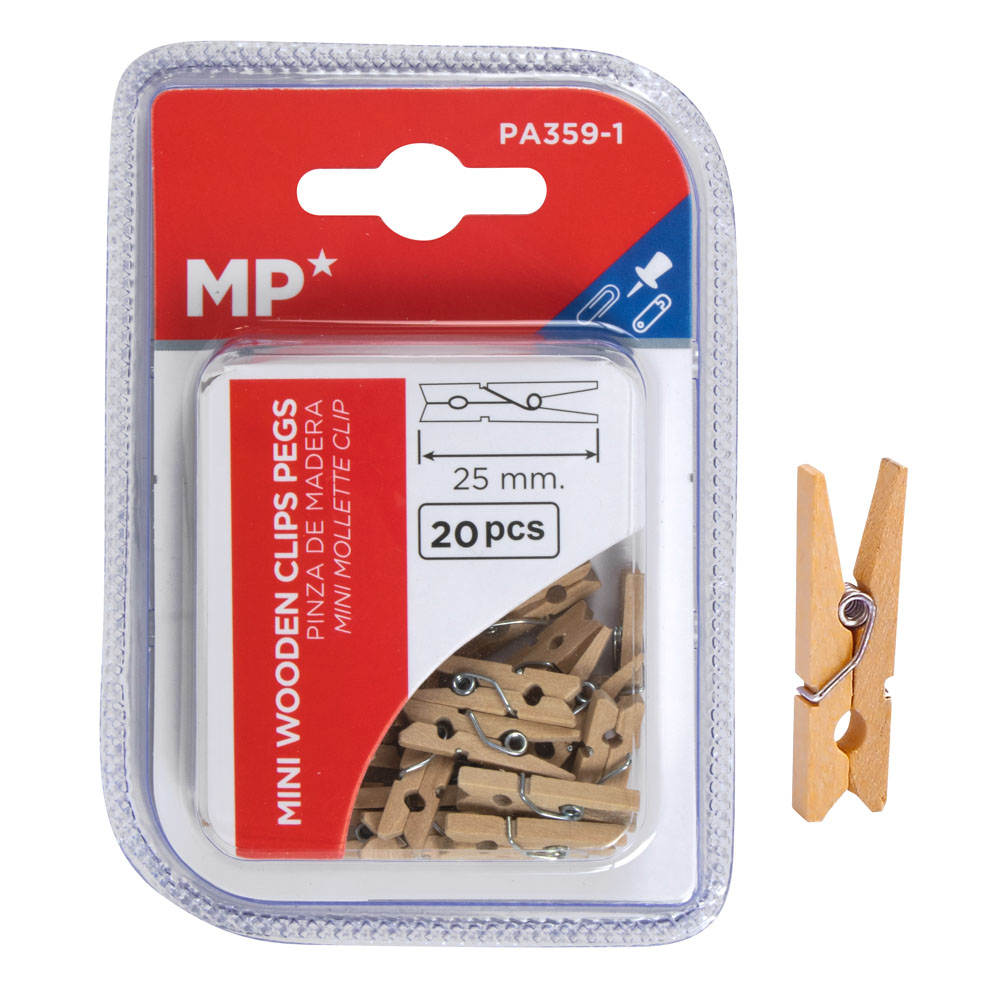 GANCHO DE MADERA MP 25MM COL./NATU. (PX20)