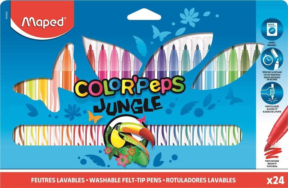 MARCADOR MAPED 845422 JUNGLE 24 COLORES