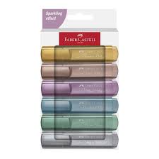 RESALTADOR FABER CASTELL 4676 METALICO 6 COL.