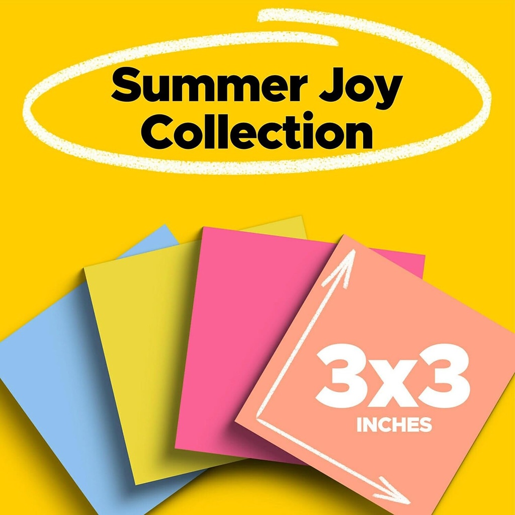 BLOCK POST IT 654-5SSJOY 3X3 SUMMER JOY
