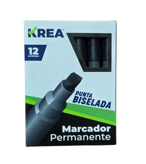 MARCADOR KREA PERMANENTE BISELADO NEGRO