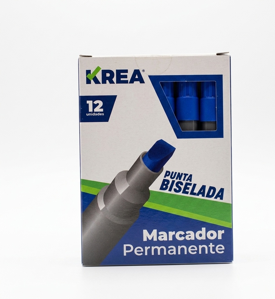MARCADOR KREA PERMANENTE BISELADO AZUL