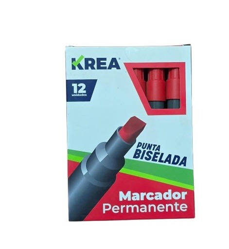 MARCADOR KREA PERMANENTE BISELADO ROJO