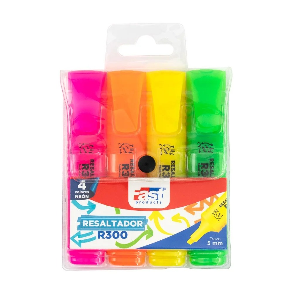 RESALTADOR FAST R300 4 COLORES NEON
