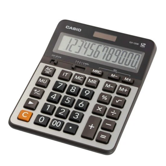 CALCULADORA CASIO D/ESCRITORIO GX-120B-W-DC 12DIG