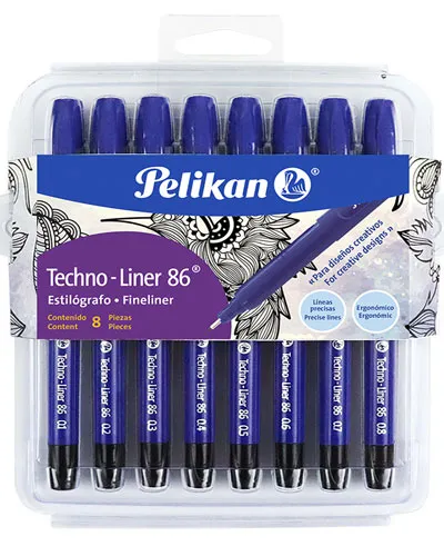 ESTUCHE RAPIDOGRAFO PELIKAN 30071019 TECHNO-LINER 8 PUNTOS