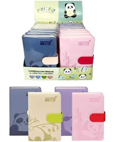 LIBRETA BRETTON PANDA C/HEBILLA MAGNETICA (CX16)