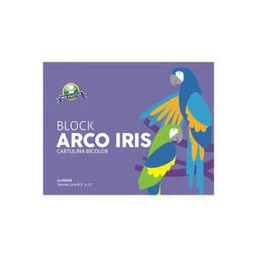 [DIST00196] BLOCK ARCO IRIS MIS PASITOS T/CARTA BI-COLOR